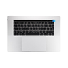 Silver Top Case with British English Keyboard for Macbook Pro 15" Touch A1707 (Late 2016-Mid 2017)