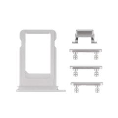 Replacement for iPhone 7 Side Buttons Set with SIM Tray - Silver