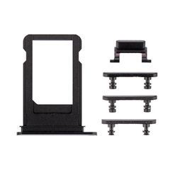 Replacement for iPhone 7 Side Buttons Set with SIM Tray - Black