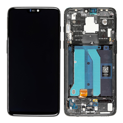Replacement for OnePlus 6 LCD Screen Digitizer Assembly with Frame - Mirror Black