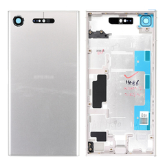 Replacement for Sony Xperia XZ1 Back Cover with Middle Frame - Warm Silver