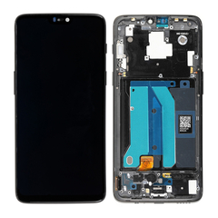 Replacement for OnePlus 6 LCD Screen Digitizer Assembly with Frame - Midnight Black