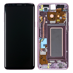 Replacement for Samsung Galaxy S9 SM-960 LCD Screen Digitizer Assembly with Frame - Purple