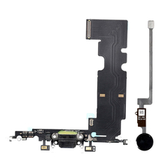 New Charging Dock Flex Cable with Home Button Return Solution for iPhone 8 Plus, Color: Black
