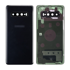 Replacement for Samsung Galaxy S10 Plus Battery Door with Camera Glass - Black