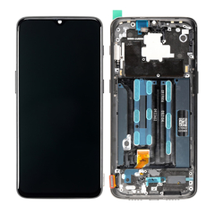 Replacement for OnePlus 6T LCD screen Digitizer Assembly with Frame - Black