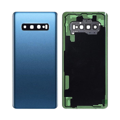 Replacement for Samsung Galaxy S10 Plus Battery Door with Camera Glass - Prism Blue