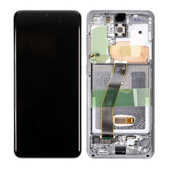 Replacement for Samsung Galaxy S20 LCD Screen Assembly with Frame - Silver