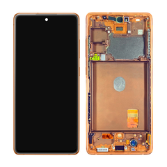 Replacement for Samsung Galaxy S20 FE 5G OLED Screen Assembly with Frame - Cloud Orange