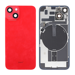 Replacement for iPhone 14 Back Cover Glass with Back Panel Frame - Red