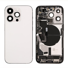 Replacement for iPhone 14 Pro Max Back Cover Full Assembly - Silver, Version: International , Option: Original New