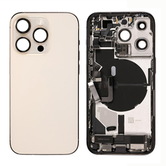 Replacement for iPhone 14 Pro Max Back Cover Full Assembly - Gold, Version: International , Condition: Original New
