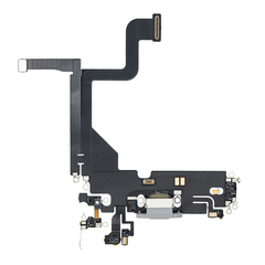 Replacement for iPhone 13 Pro USB Charging Flex Cable - Silver, Condition: After Market