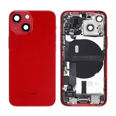 Replacement for iPhone 13 Mini Back Cover Full Assembly - Red, Condition: After Market, Version: International Version 