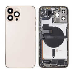 Replacement for iPhone 13 Pro Max Back Cover Full Assembly - Gold, Condition: After Market, Verison : International Version