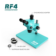 RF4 RF-6565TVP 6.5-65X Trinocular Stereo Microscope With LED Lights