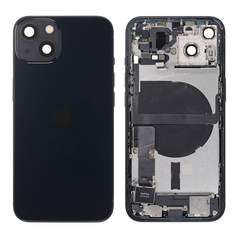 Replacement for iPhone 13 Back Cover Full Assembly - Midnight, Condition: After Market, Version: International Version 