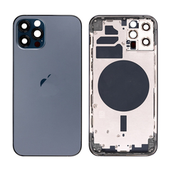 Replacement For iPhone 12 Pro Rear Housing with Frame - Pacific Blue