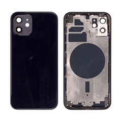 Replacement For iPhone 12 Rear Housing with Frame - Black