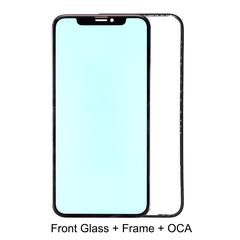 Replacement for iPhone XR Front Glass with Frame Bezel assembled OCA Film
