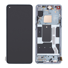 Replacement for OnePlus 8T LCD Screen Digitizer Assembly with Frame - Lunar Silver