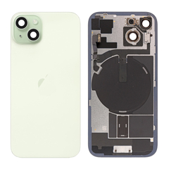 Replacement For iPhone 15 Back Cover Glass With Back Panel Frame-Green