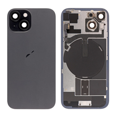 Replacement For iPhone 15 Back Cover Glass With Back Panel Frame-Black