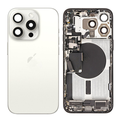 Replacement For iPhone 15 Pro Max Back Cover Full Assembly-White Titanium