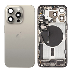 Replacement For iPhone 15 Pro Max Back Cover Full Assembly-Natural Titanium