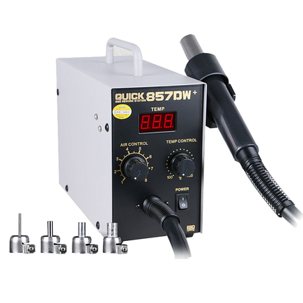QUICK 857DW+ Lead Free Adjustable Hot Air Heat Gun With Helical