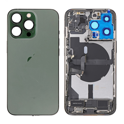 Replacement for iPhone 13 Pro Back Cover Full Assembly - Alpine Green, Condition: After Market, Verison : International Version