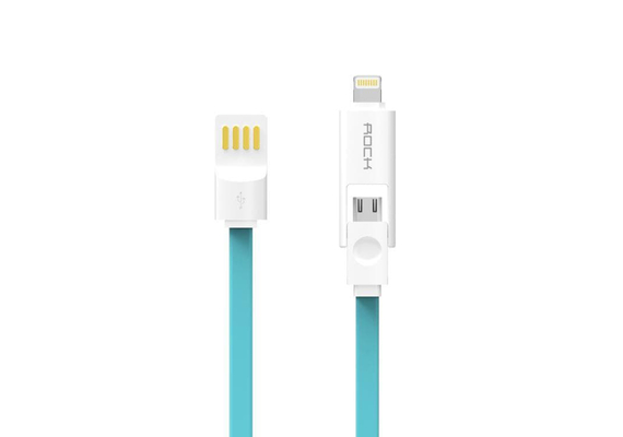 ROCK Lighting/Micro USB Combo  2 in 1 Charge Speed Date Cable For Apple Android 320MM