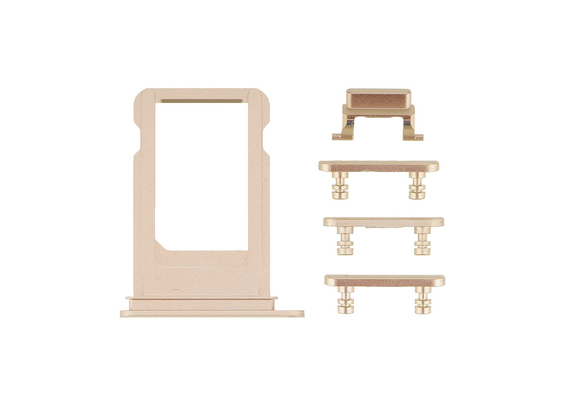 Replacement for iPhone 7 Side Buttons Set with SIM Tray - Gold