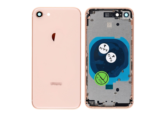 Replacement for iPhone 8 Back Cover with Frame Assembly - Gold