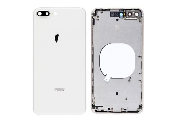 Replacement for iPhone 8 Plus Back Cover with Frame Assembly - Silver