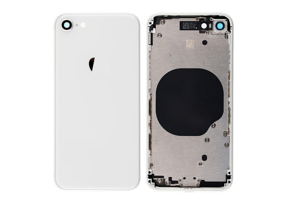 Replacement for iPhone 8 Back Cover with Frame Assembly - Silver
