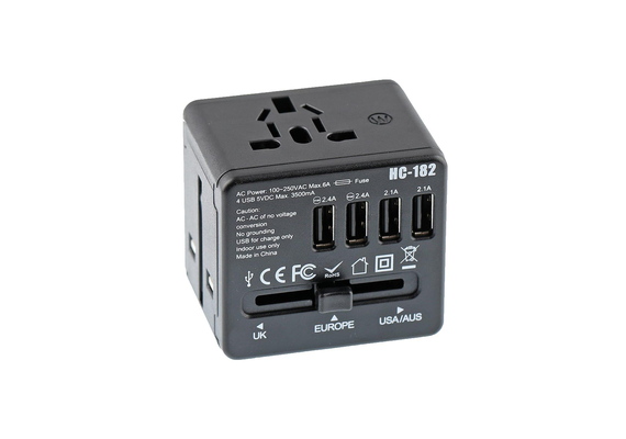 HOUSE HC-182 Universal Conversion Plug Socket with 4 USB Ports