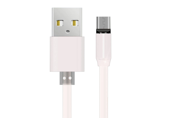 Rotation Magnetic Type C Micro USB Fast Charging Data Cable 3 IN 1, Condition: Straight Head Silver