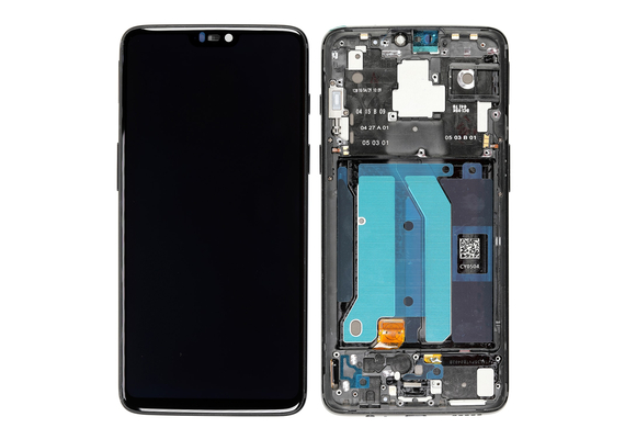 Replacement for OnePlus 6 LCD Screen Digitizer Assembly with Frame - Mirror Black