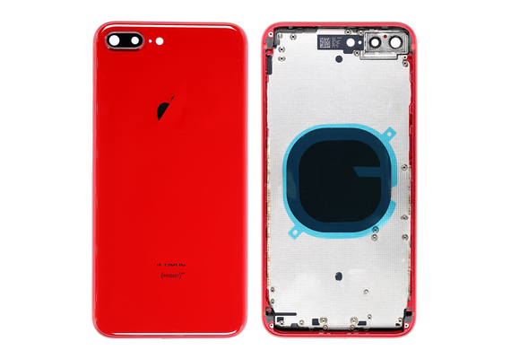 Replacement for iPhone 8 Plus Back Cover with Frame Assembly - Red