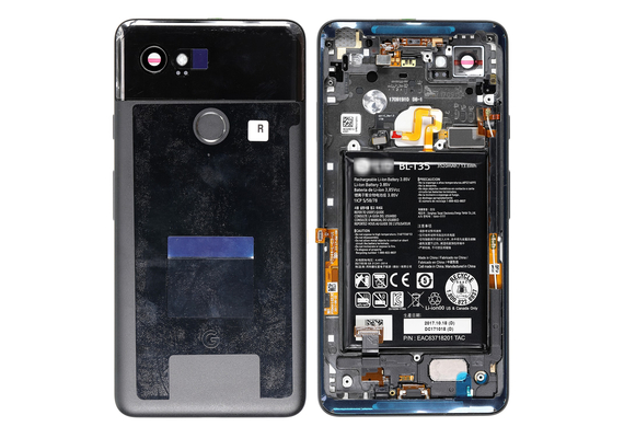 Replacement for Google Pixel 2 XL Battery Door with Rear Housing Full Assembly - Black