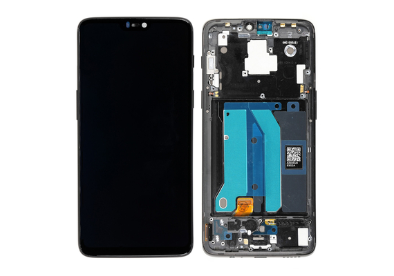Replacement for OnePlus 6 LCD Screen Digitizer Assembly with Frame - Midnight Black
