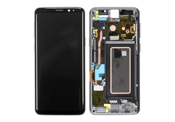 Replacement for Samsung Galaxy S9 SM-960 LCD Screen Digitizer Assembly with Frame - Grey