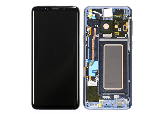 Replacement for Samsung Galaxy S9 SM-960 LCD Screen Digitizer Assembly with Frame - Blue