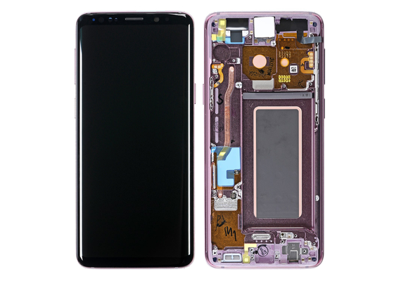 Replacement for Samsung Galaxy S9 SM-960 LCD Screen Digitizer Assembly with Frame - Purple