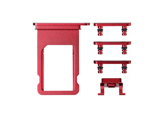 Replacement for iPhone 8 Plus Side Buttons Set with SIM Tray - Red
