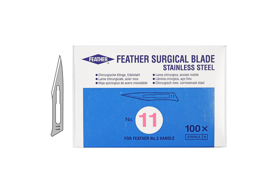 Feather #11 Sterile Surgical Blades (100pcs/box)