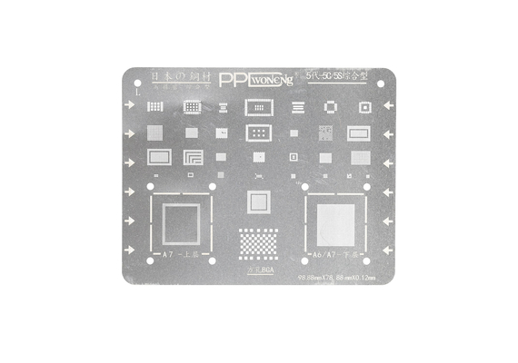 PPD BGA Reballing Stencil Template For iPhone 6/6P/6S/6S9/7/7P/8/8P/X, Type: For iPhone 5/5C/5S