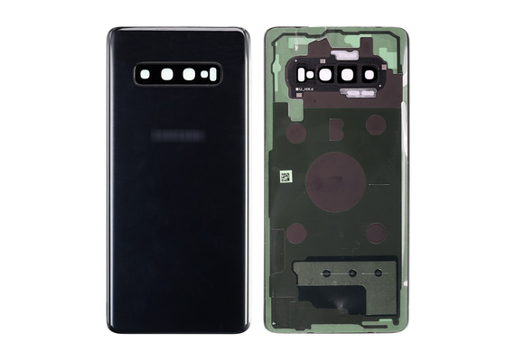 Replacement for Samsung Galaxy S10 Plus Battery Door with Camera Glass - Black