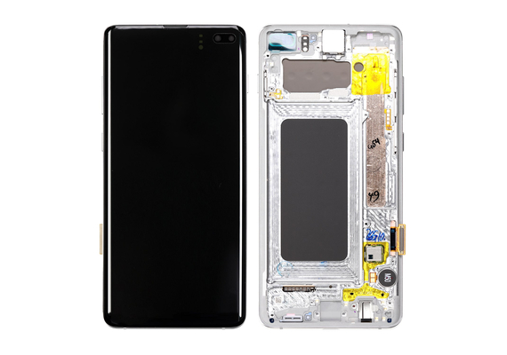 Replacement for Samsung Galaxy S10 Plus OLED Screen Digitizer Assembly with Frame - Prism White